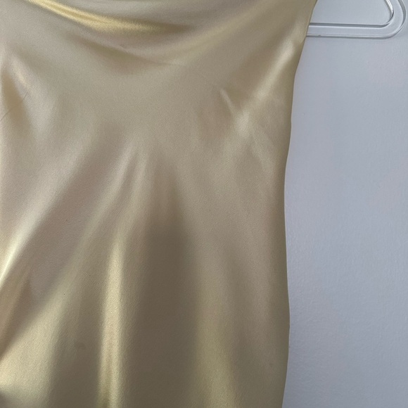 Reformation Silk Casette Midi Dress in Pale Yellow- Size 4 - Picture 7 of 12